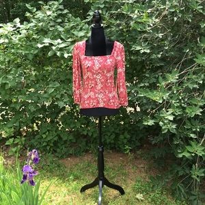 Almost Famous floral top with matching mask NWT